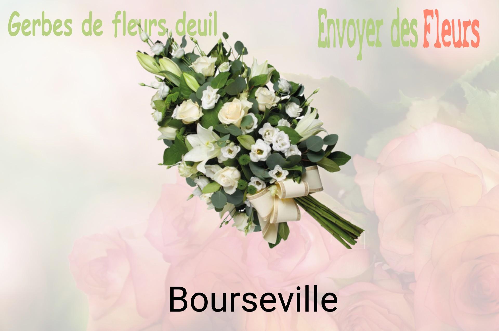 Gerbe de fleurs de deuil livrée à Bourseville